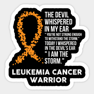 The Devil- Leukemia Awareness Support Ribbon Sticker